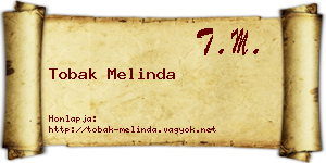 Tobak Melinda névjegykártya