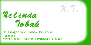 melinda tobak business card